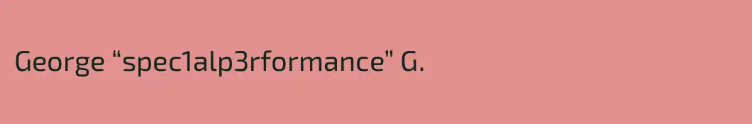 George “spec1alp3rformance” G.